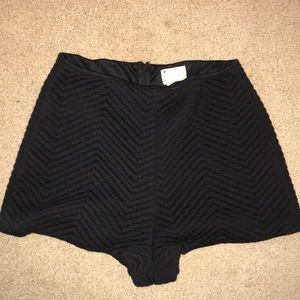 Black high waist fabric shorts 6